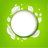 Abstract Green Leaves Banner