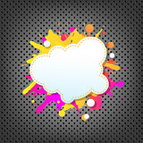 Metal Background With Color Speech Bubble