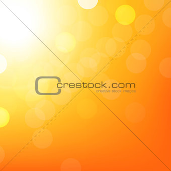 Orange Background With Bokeh