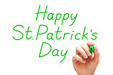 Happy Saint Patricks Day Green Marker