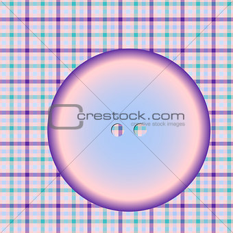 round button on a checkered cloth surface