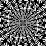 Monochrome abstract decorative strip helix background in op art 