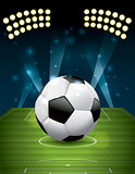 Vector Football - Soccer Ball on Textured Field