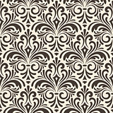 vector seamless floral vintage pattern on beige background