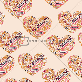 Vector Valentine's Seamless Abstract Pattern
