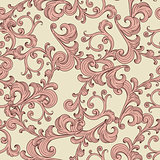 vector seamless romantic background with vintage floral ornament
