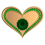 Emerald heart jewelry