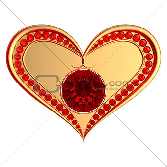Ruby heart jewelry