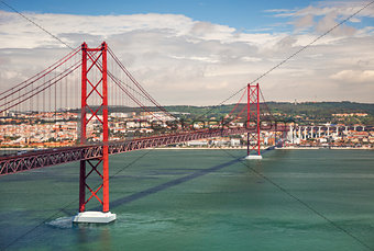 25th of April Suspension Bridge in Lisbon, Portugal, Eutope