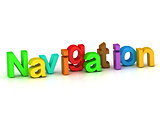 navigation 3d word colour bright letter 
