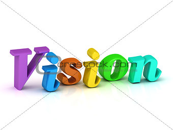 vision 3d word colour bright letter