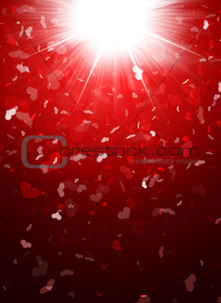 Abstract background of hearts