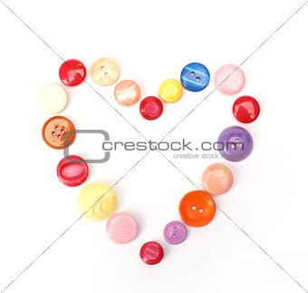 buttons shaped like heart