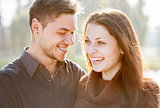 young couple laughing