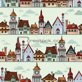 Pattern with houses
