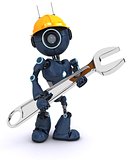 android builder with a wrench