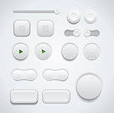 UI button set including switches and push buttons