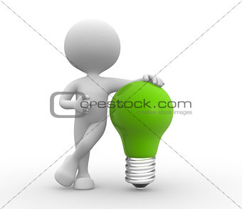Green light bulb