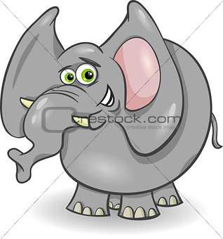cute elephant cartoon illustration