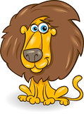 funny lion cartoon illustration