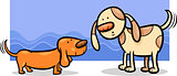 dogs wagging tails cartoon