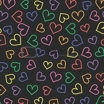 Pattern with hearts. Vector illustration