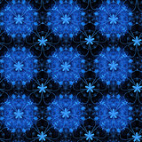 Black and blue floral pattern