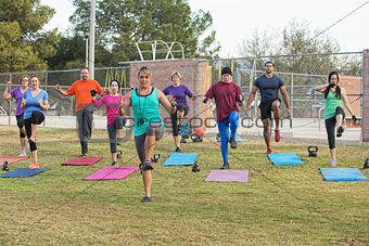 Group of Adults Exercising