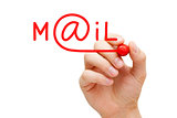 Mail Concept Red Marker 