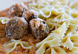 Meatballs and pasta
