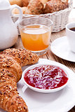 healthy french breakfast coffee croissant
