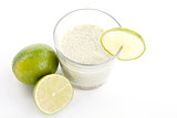 fresh tasty lime citrus yoghurt shake dessert isolated