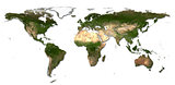 Hi detail real world map with territorial countries fragmentatio