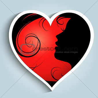girl with heart sticker