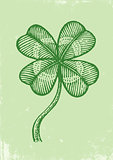clover on a green paper