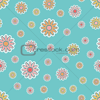 Old-fashioned floral vector pattern