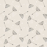 dandelions seamless pattern