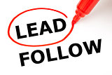 Lead or Follow Red Marker