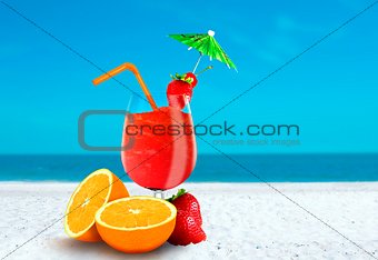 Fruit Juice at The Beach