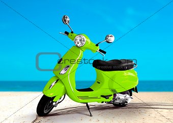 Scooter at The Beach