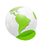 Green eco planet concept vector illustration
