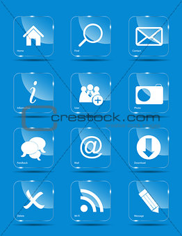 Vector icon set for web.