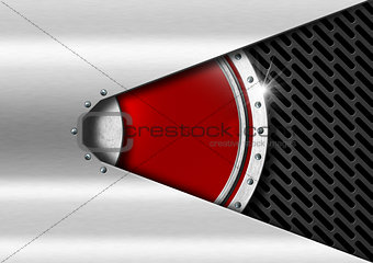 Red and Metal Abstract Background