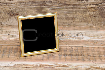 photo frame on old table 