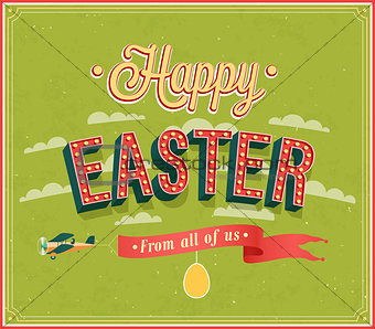 Happy Easter typographic design.