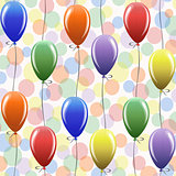 Seamless pattern with balloons