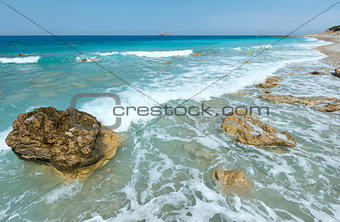 Lefkada coast summer beach (Greece)