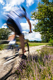 Cyclist in blurred motion