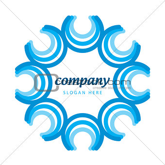 logo blue semicircles 
