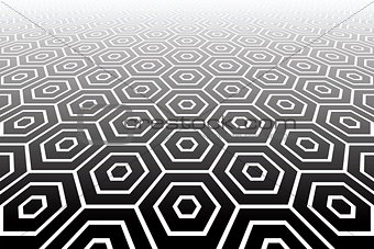 Hexagons textured  surface. Abstract geometric background. Illus